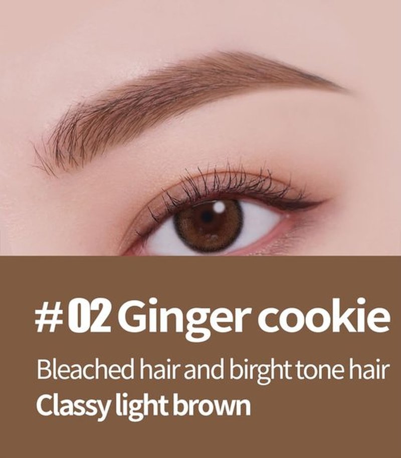 COSNORI Slim Eyebrow Pencil 03 Dark Choco - 2mm Micro-Fine Pencil Brow with Brush, Natural-Looking Brows, Long Lasting & Waterproof, Micro-Slim, Soft drawing, 0.005oz (0.14g)