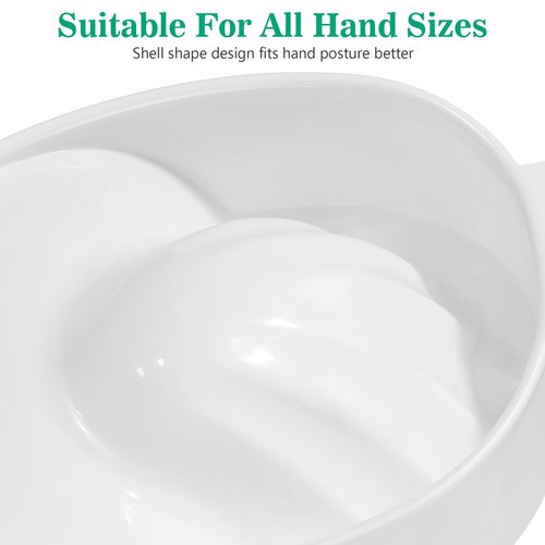 FOYTOKI Nail Soaking Bowl White Plastic Manicure Soak off Tray for Nail Treatment at Home and Professional Salon Use