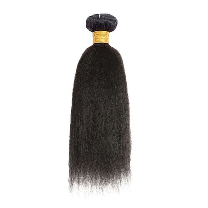 Kinky Straight Bundles Human Hair 1 Bundles 10 Inch Peruvian Virgin Hair 1 Bundles Natural Black Color Yaki Straight Hair Weave