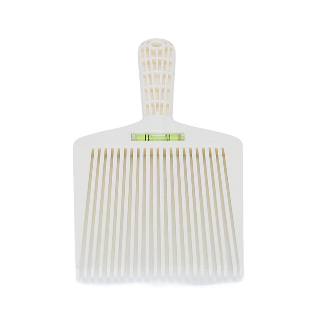 Barber Professional Flat Top Comb with Accurate Water Leveling - White Hair Styling Comb - Lightweight - Suitable for Men & Girls