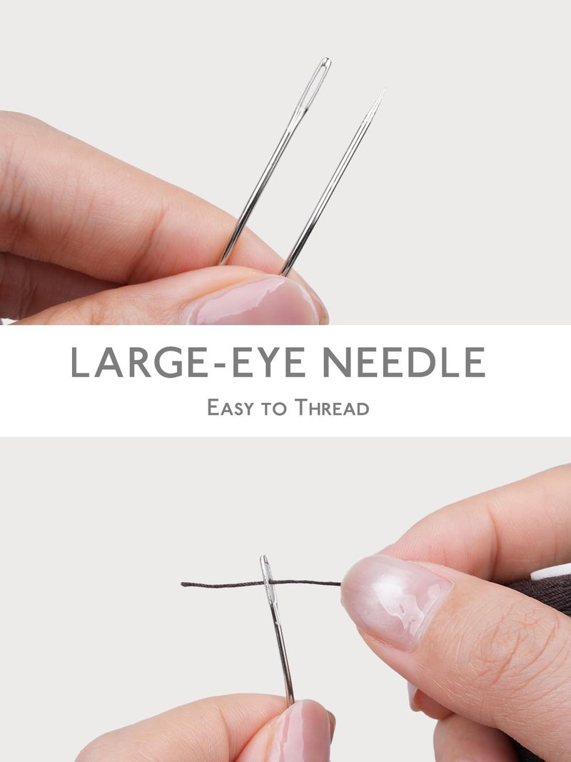 WENNALIFE Sew in Hair Extension Kit Hair Extension Tools, 200 PCS Blonde Micro Ring Beads, 1 Pulling Needle, 1 Loop Needle, 1 Plier, 1 Thread, 4 Curved Needles, 2 Straight Needles, 2 J-needles