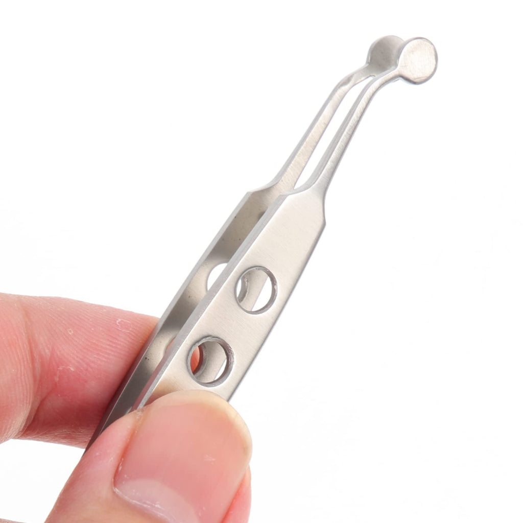 iplusmile Meibomian Gland Expressor Eyelid Massage Tweezers 4.13 Inch Stainless Steel Eye Gland Expression Tool for Dry Eye Relief and Eyelid Care