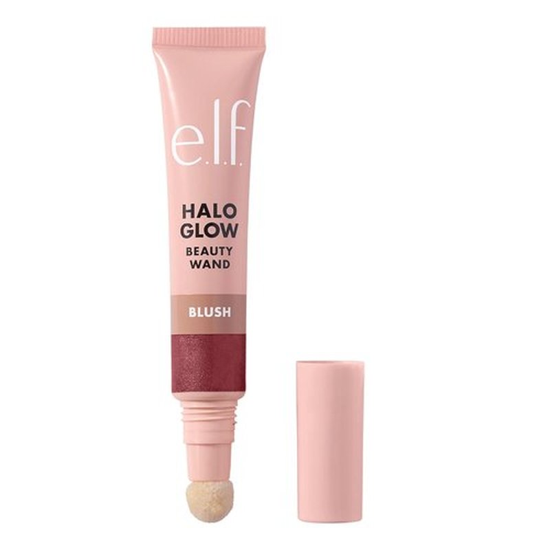 e.l.f. Halo Glow Blush - Liquid Blush Wand for Radiant Cheeks, Infused with Squalane | Berry Radiant