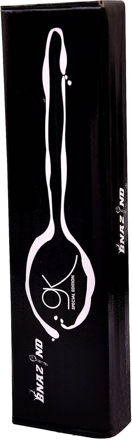 BNAZIND Chef Kunz Perforated Spoon | 9 Inch Silver 18/10 Stainless Steel Plating, Basting, Quenelle, Plating Spoon for Draining and Serving, Dishwasher Safe (Perforated)