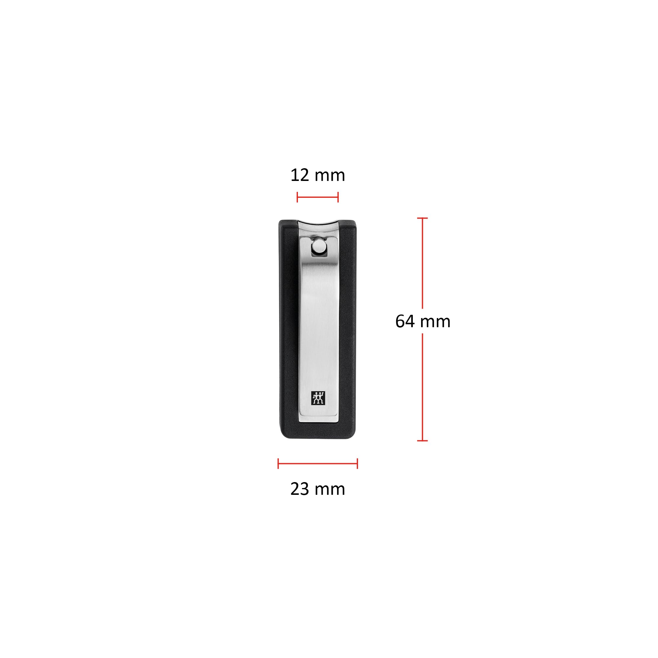 ZWILLING Nail Clipper (with Nail Catch Box, Strong Leverage for Finger- and toenails, Slightly Curved Cutting Edge), Premium, Black, 2.5 inch