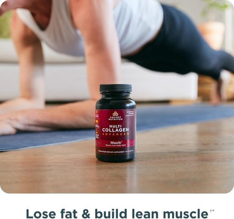 Ancient Nutrition Advanced Multi Collagen Protein Capsules - Supports Muscle Health | 90 Count