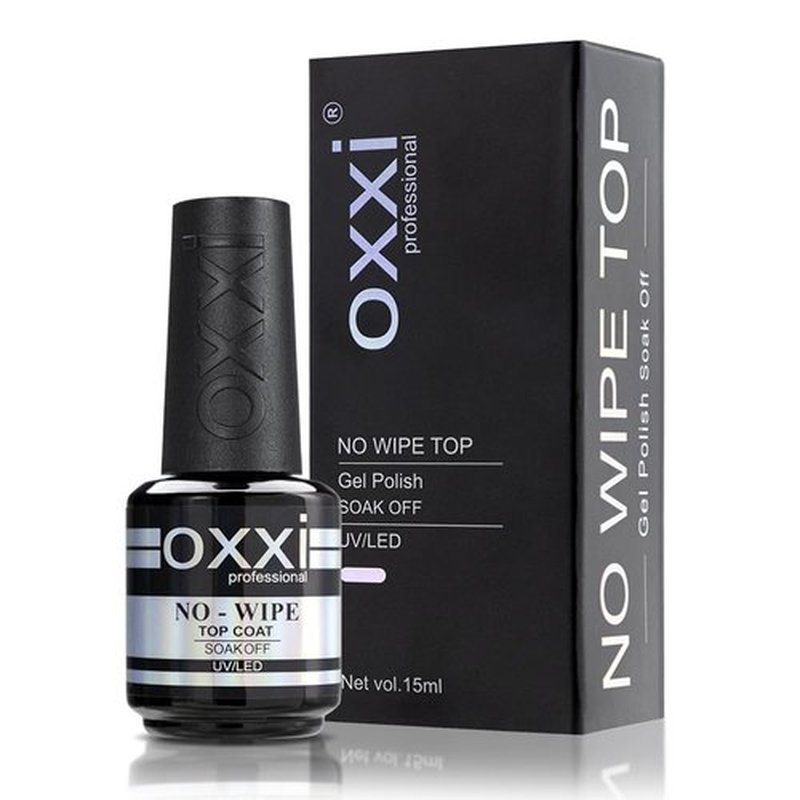 OXXI Professional No Wipe Top Coat Gel Nail Polish - Diamond-Like High Gloss, 15ml | HEMA Free, Long Lasting
