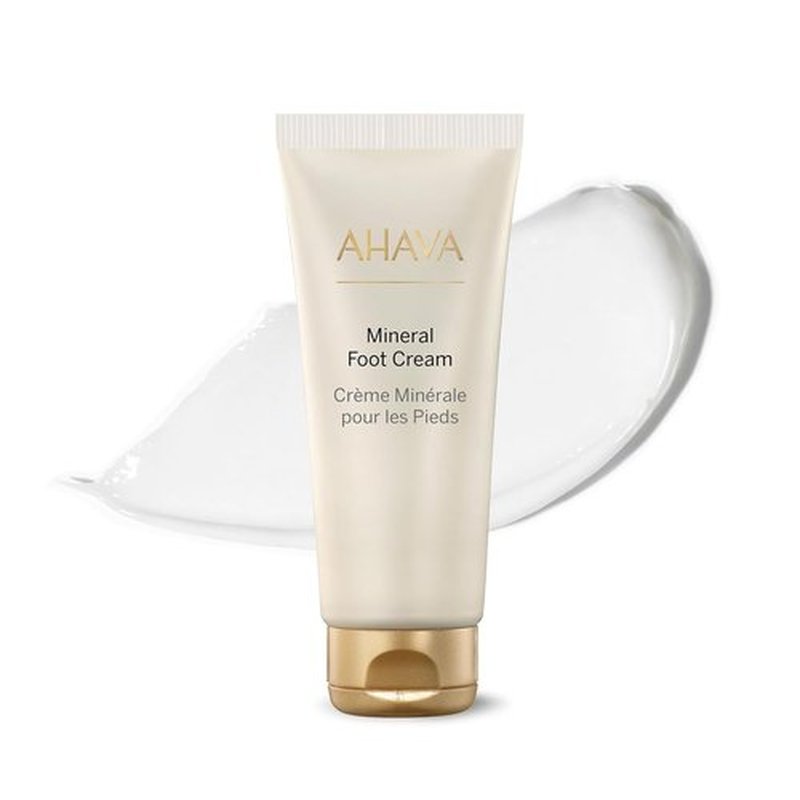 AHAVA Dead Sea Water Mineral Foot Cream - Nourishing Hydration for Dry Feet | With Witch Hazel & Natural Oils