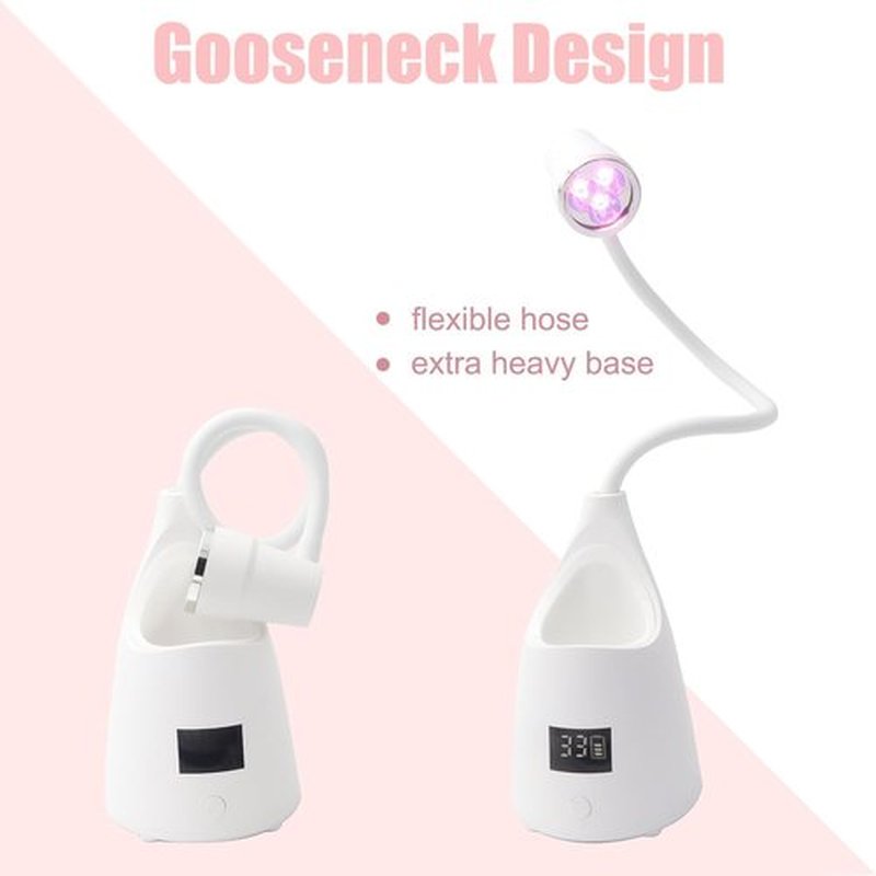 Sewinde Touch Switch Gel X Lamp, Flash Cure Nail Lamp, Rechargeable Cordless UV LED Light with Timer, Gooseneck Gel Nail Dryer, Fast Curing Lamps for Professional and Home Use