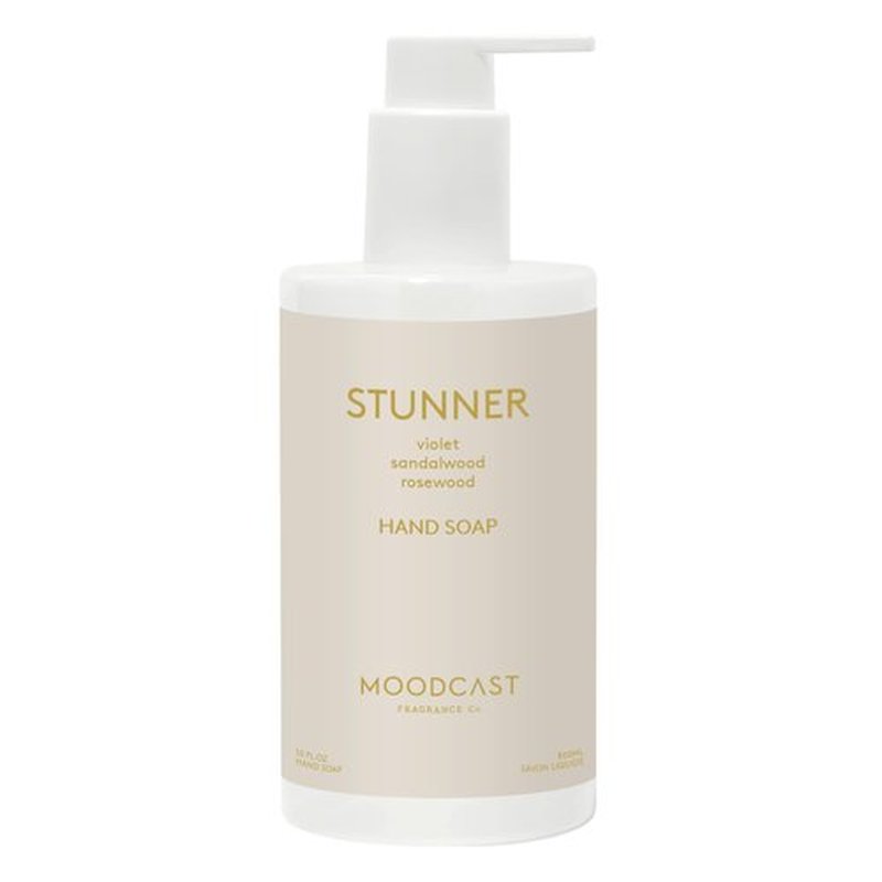 Moodcast Stunner Luxury Hand Soap - Sandalwood, Violet & Rosewood - Gentle Natural Hand Soap for Bathroom & Kitchen - Vegan, Paraben-Free & Sulfate-Free, Made in the USA
