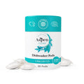 AspenClean | Unscented Dishwasher Pods | Cuts Grease and Grime | Zero Plastic | Non - Toxic | 100% Natural Dishwasher Detergent | EWG Verified - 28 Count