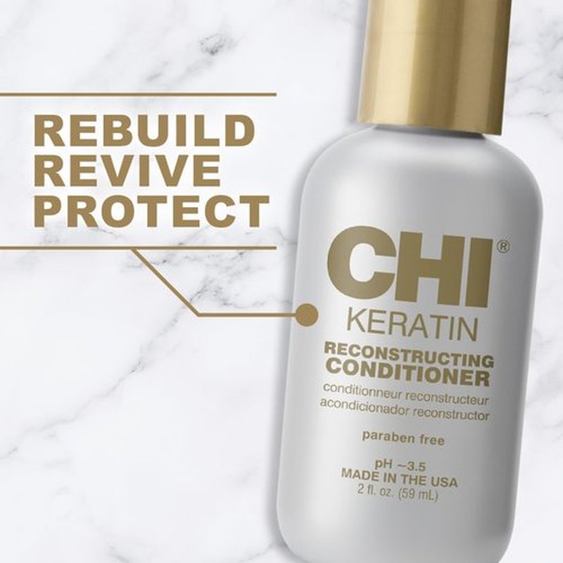 CHI Keratin Reconstructing Conditioner - Healthier Hair, Adds Shine & Prevents Breakage | 2 Oz