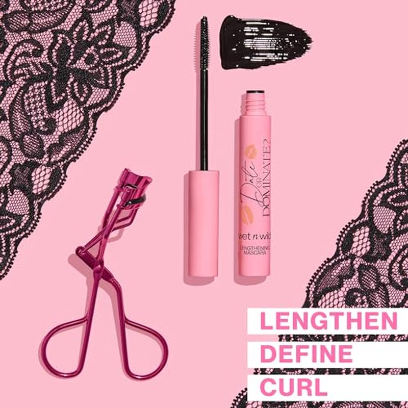 Wet n Wild Date Or Dominate Lengthening Mascara & Eyelash Curler Set, Bold Lash Definition, Ergonomic Curling Tool, Perfect Gift Set, Cruelty-Free