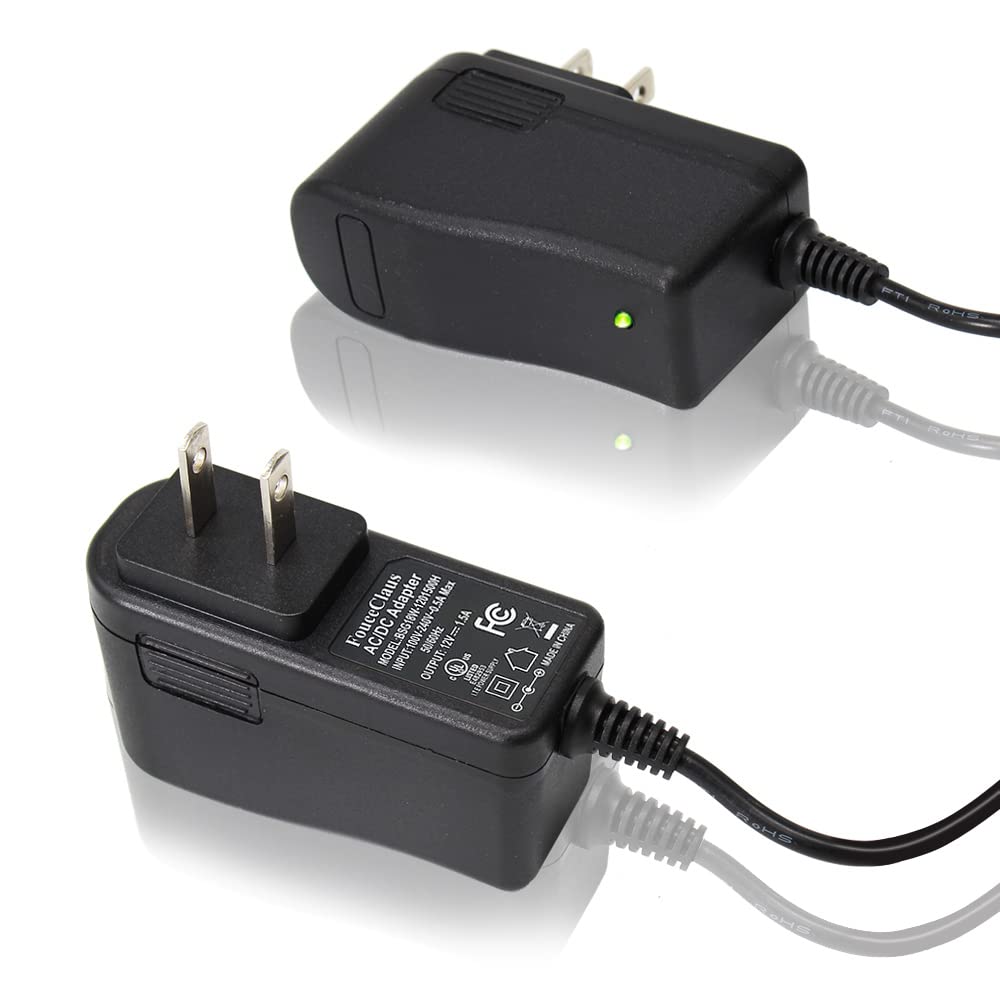 FouceClaus 12V Power Supply Charger Adapter for Yamaha PSR, YPG, YPT, DGX, DD, EZ Series Keyboard, Replacement PA130 PA-130B PA150, 8.4 Ft Long Power Cord