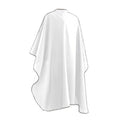Nicoc Silicone Neckline Barber Cape, White, Waterproof Polyester Hair Cutting Cape, Snap Button Collar, Extra Large Haircut Cape (White)