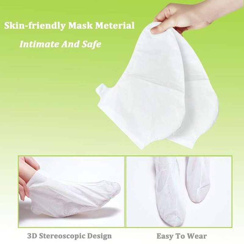 TEEROVA Repairing Foot Mask with Shea Butter and Avocado, Moisturizing Foot Mask for Dry Cracked Feet, Hydrating Foot Spa Socks (5 Pairs)