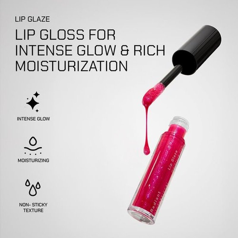 Radiant Lip Glaze | Ultra-Glossy, Non-Sticky Lip Gloss - 15 Shades Available - Vegan & Hydrating (22 Sparkling Rose)