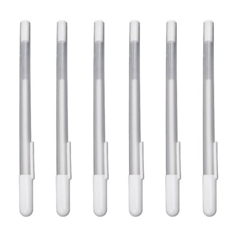 minkissy 6Pcs Eyebrow Mapping Pencil - White Eyebrow Pen White Microblading Markers for Skin Makeup Position Mapping Mark Tools Brow ()