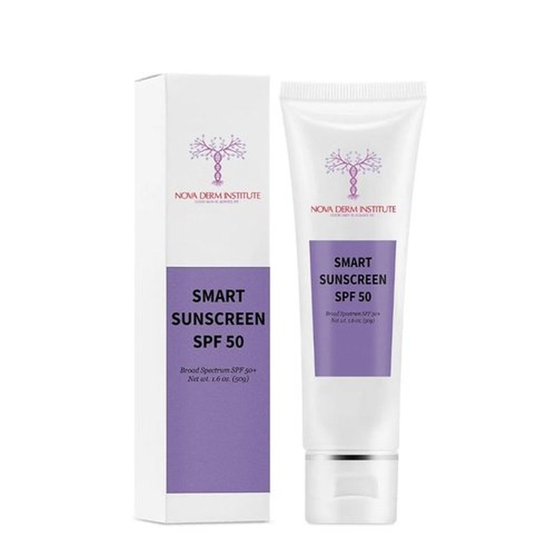 Smart Sunscreen for Face SPF 50 – Broad Spectrum Daily Sunblock, Clear No White Cast,Lightweight Non Greasy Formula for Men & Women (1 fl oz)