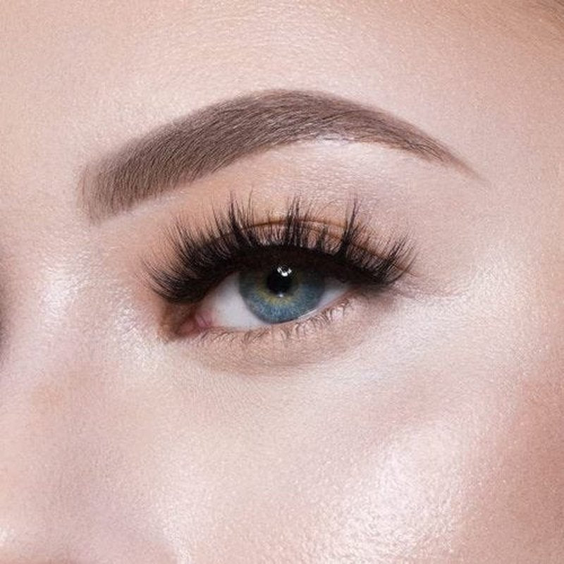 Juvia's Place Nubian Eyelashes Biba - Eyelash Extension for Day or Night Use, Vegan Mink Lashes, Cruelty-Free Fluffy Lashes, Reusable Adhesive Eyelashes, Matte Black Mink Eyelashes Natural Look