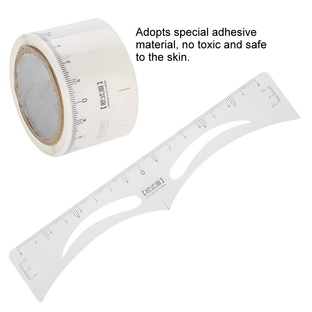 50PCS Disposable Eyebrow Ruler Stickers – Eyebrow Measuring Tool Stencils for Microblading, Shaping & Symmetry, Adhesive Guide for Beginners & Pros