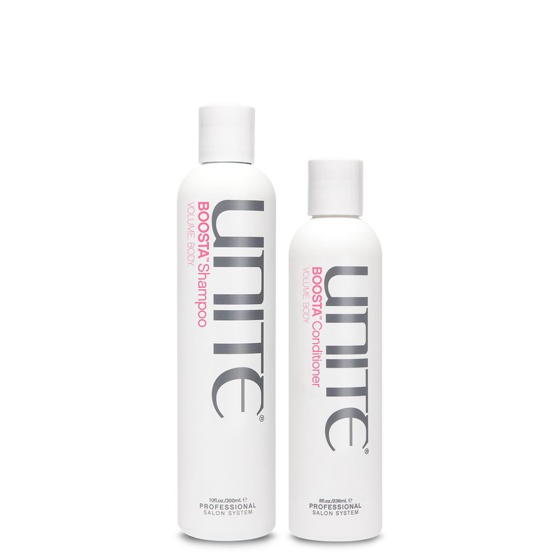 UNITE Hair BOOSTA Shampoo & Conditioner Set - Adds Volume, Body & Shine for Fine Hair - 10 Fl Oz & 8 Fl Oz