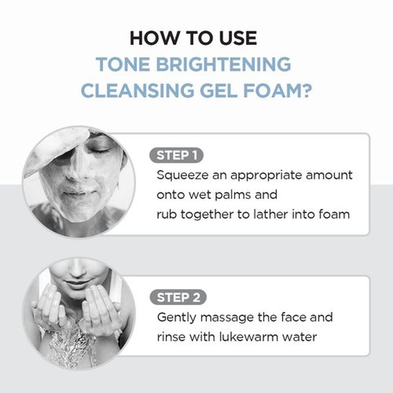 SKIN1004 Tone Glowing Cleansing Gel Foam - Hydrating Makeup Remover with Centella Asiatica | 125ml