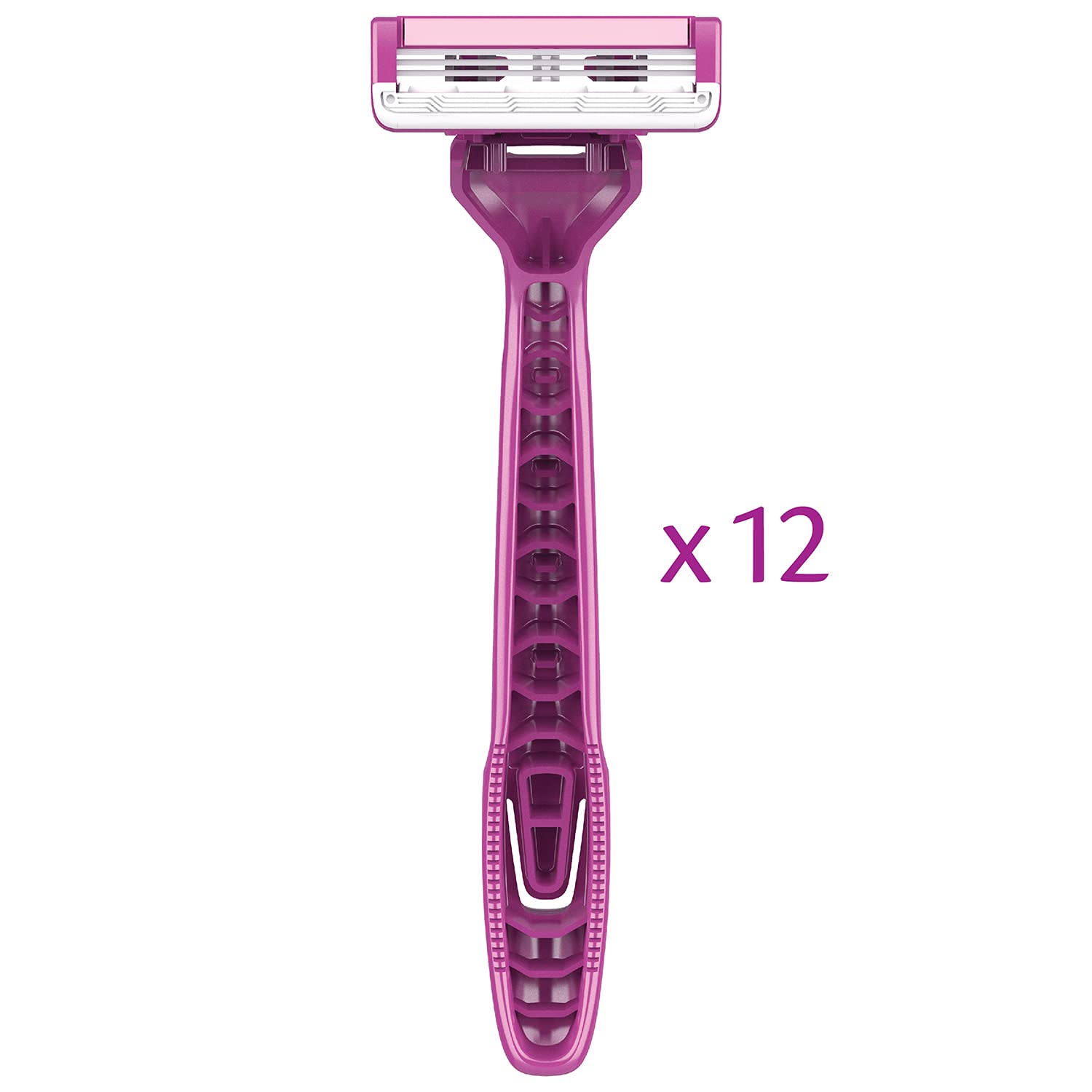 Pure Silk Contour 3 Disposable Razors for Women (3 Packs/12 Total Razors)