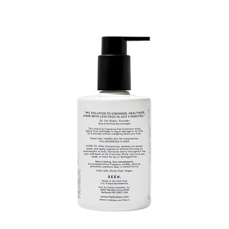 SEEN Frizz + Repair Treatment Mask - Fragrance-Free Formula for Stronger, Smoother Hair - Ideal for Sensitive Skin