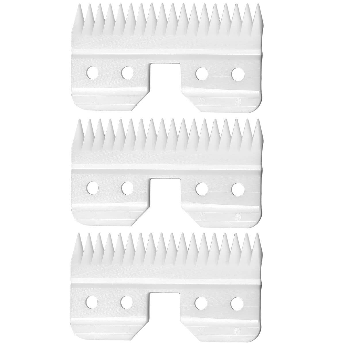 WAHFOX 3pcs Fast Feed Ceramic Blades for Oster Fast Feed Clipper Oster A5 Fast Feed Ceramic Blades Fast Feed Replacement Blade A5 Replacement Blade (3PCS)