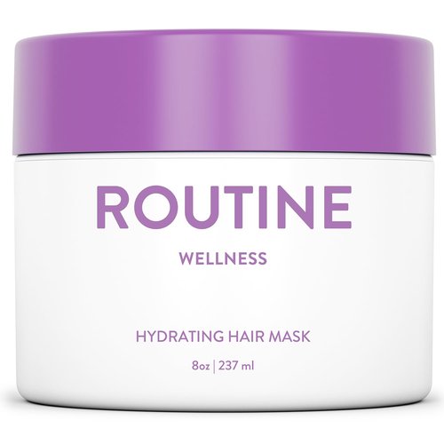 Routine Wellness Deep Conditioning Hair Mask - Revitalize Dry, Damaged Hair - Hydrating Repair Treatment, 8oz
