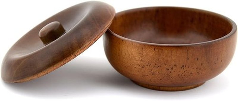 Grandslam Wooden Shaving Bowl - Easy Lather Design with Lid | Premium Oak Wood for Men