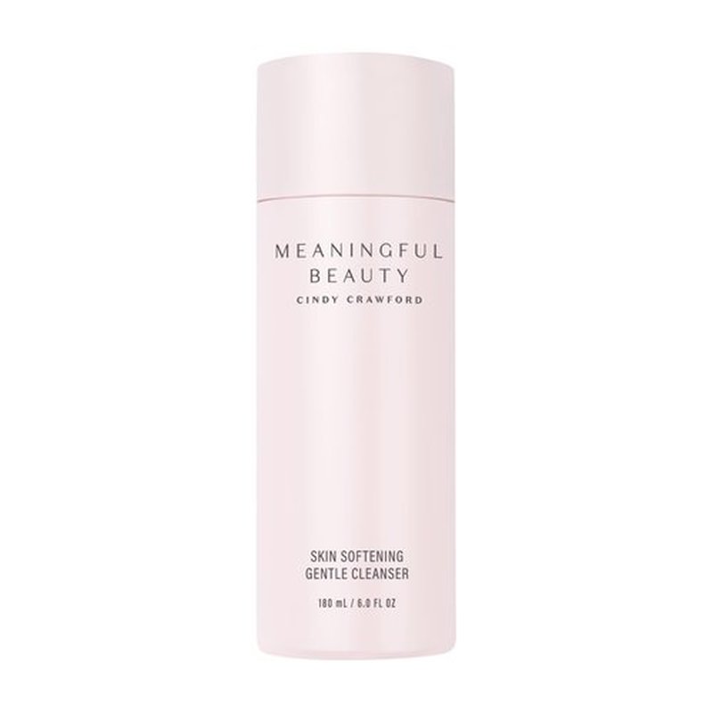 Meaningful Beauty Skin Softening Gentle Cleanser, Non-Foaming Face Wash Cream for Hydration and Smoothness, Anti-Aging Skincare Facial Cleanser for Women with All Skin Types, Fragrance Free, 6 Fl Oz