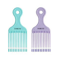 Foretic Smooth Hair Pick Comb for Curly, Thick, Medium to Long Hair, Facial Hair（Blue, Purple）