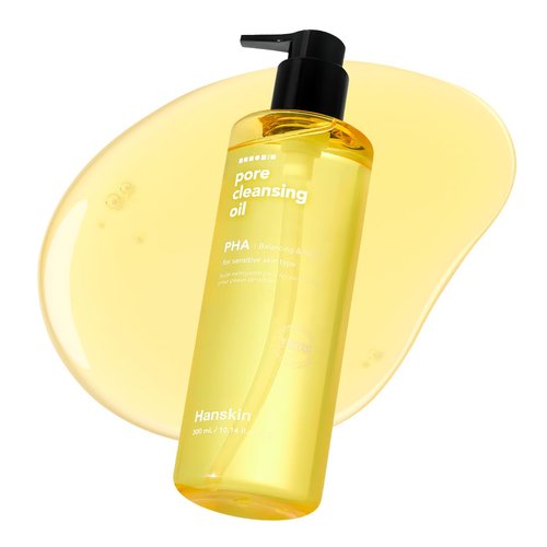 Hanskin PHA Pore Cleansing Oil - Deep Cleansing Makeup Remover for Sensitive Skin | 10.14oz