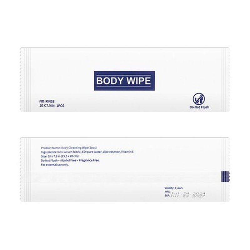 100 pcs Body Wet Wipes Individually Wrapped, Disposable Skin Cleansing Wipes, Individual Wrapped, Safe, Convenient, Lightweight, Aloe Vera for Butt, Hands, Face Cleaning, Daily Use