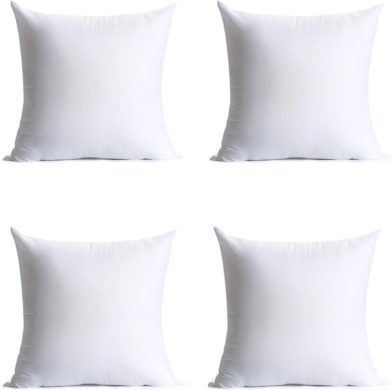 Calibrate Timing Pillow Inserts - Hypoallergenic Down Alternative Cushion | 18 x 18 Inches, Set of 4