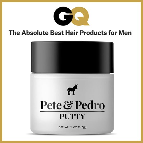 Pete & Pedro Hair Putty - Strong Hold, Matte Finish Clay for Men's Medium & Short Hairstyles | Water Soluble, 2 oz.