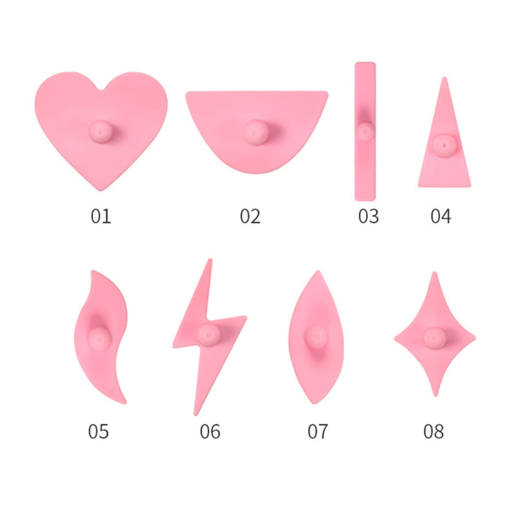 VSTSERIES 9pcs Pubic Hair Trimmer Stencil,Bikini Shaving Model,Private Area Style Shape Tool,Pube Clipping Template,Charming Intimate Part Pattern,Softly Rubber,Handle Design