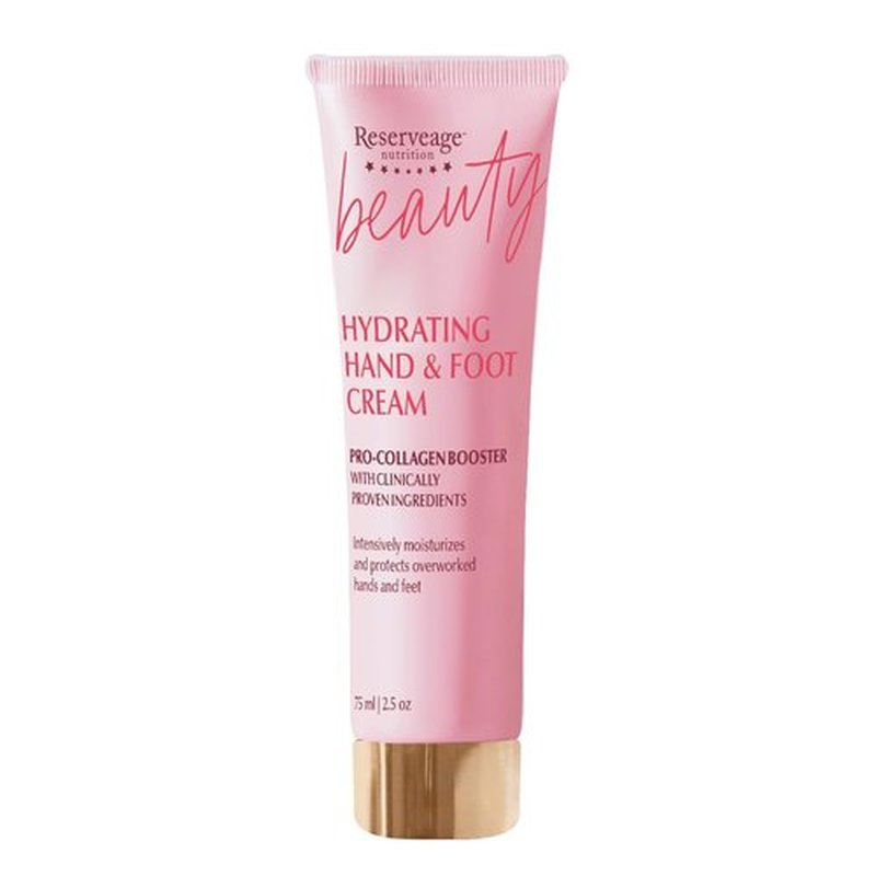 Reserveage Nutrition Hydrating Hand & Foot Cream - Pro-Collagen Booster & Copper Peptides | 2.5 oz