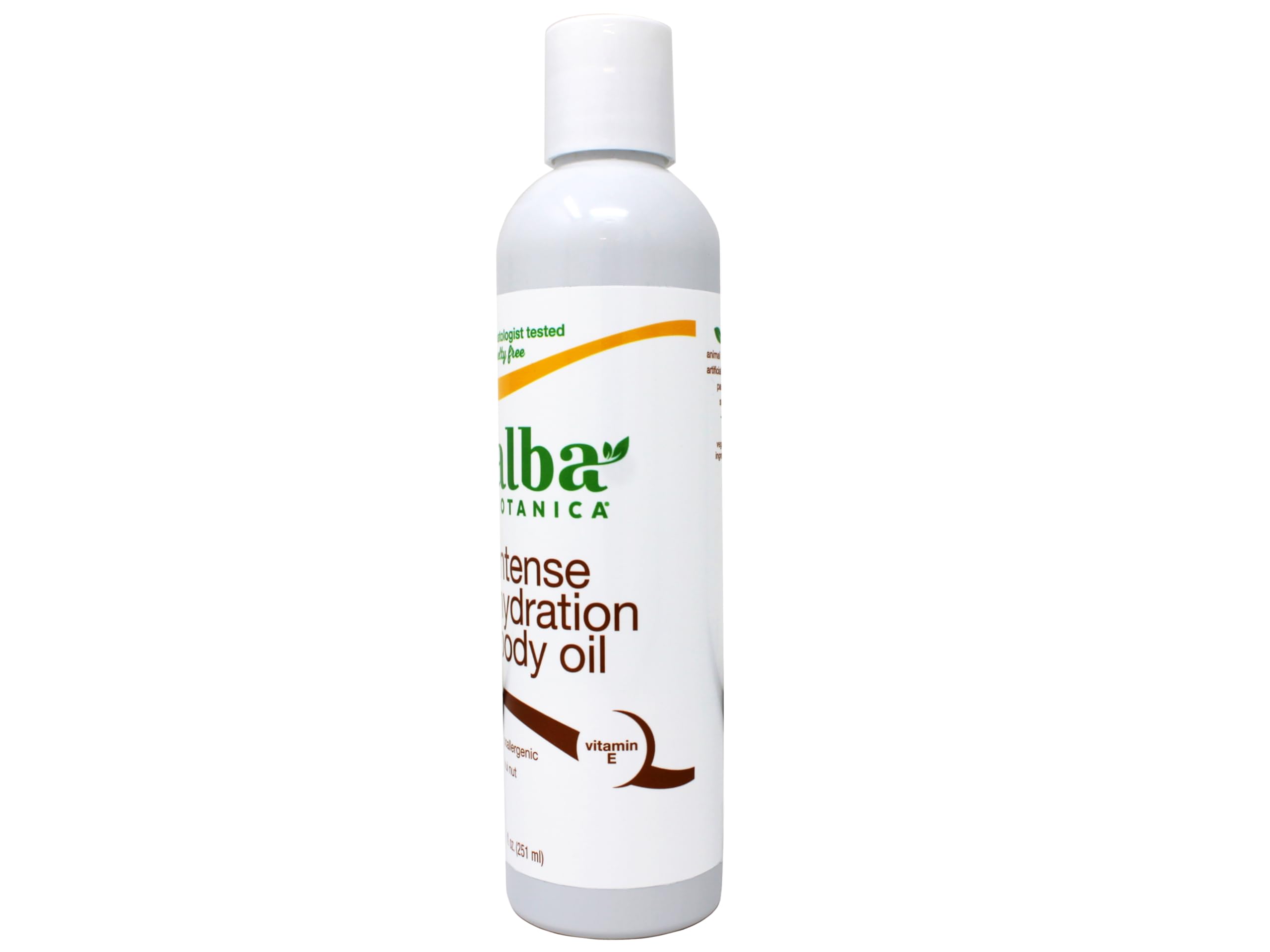Alba Botanica Intense Hydration Body Oil, with Kukui Nut and Vitamin E, 8.5 FL OZ