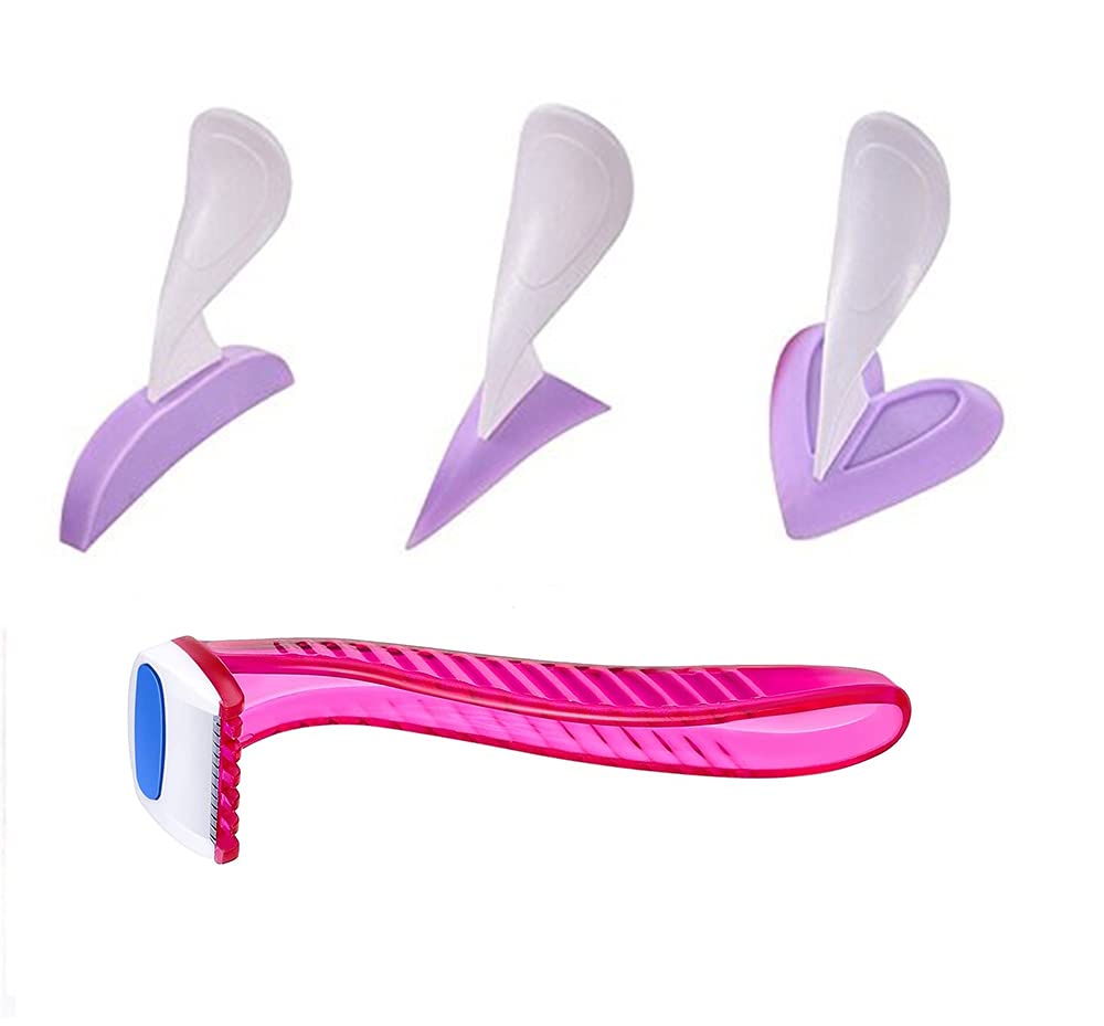 SmarTopus Bikini Trimmer Shaver for Women, Women Dedicated Privates Shaver, Pubic Hair Razor and Bikini Shaving Stencil, Female Intimate Shaping Tool