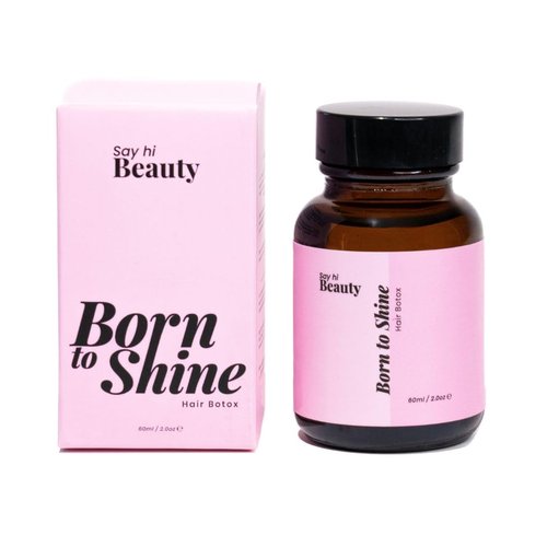 Say Hi Beauty BORN TO SHINE | Intensive Treatment for Deep Shine, Hydration, and Damage Control and Prevention. With Hyaluronic Acid 2.0 Oz