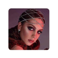 Rhinestone Cap Headpiece For Women Crystal Tassel Hair Accessories Belly Cap Headpieces Wedding Bridal Head (silver 007)