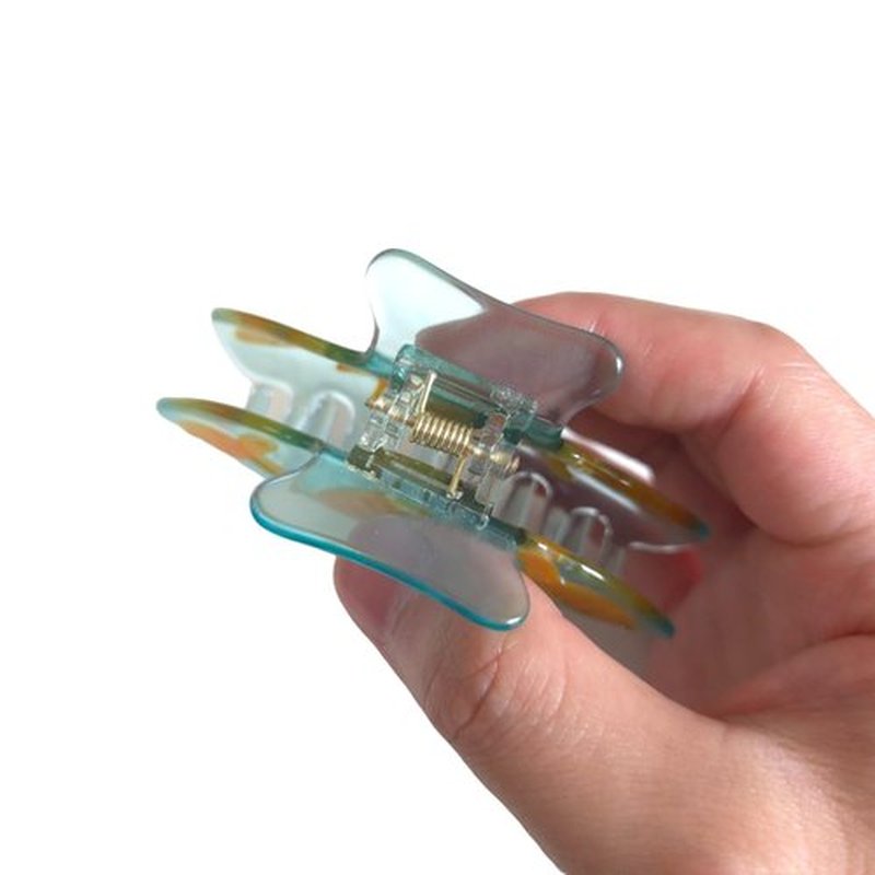 Generic Novelty Fish Tank Hair Clip,Acetate Claw Clip for Women,Women Hair Accessories,Cyan, 1 Count (Pack of 1)