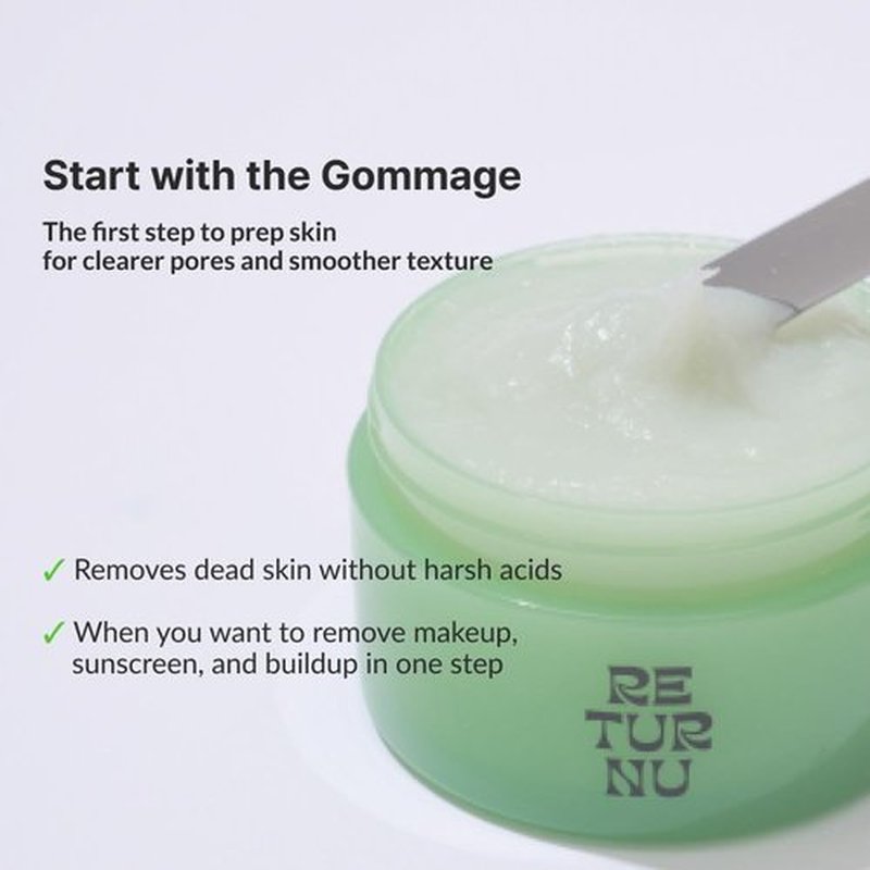 Gommage Peeling Cleansing Balm, All-in-One Makeup Remover, Cleansing Oil & Facial Cleanser, Unclogs Pores & Reduces Blackheads, Vegan Korean Skincare