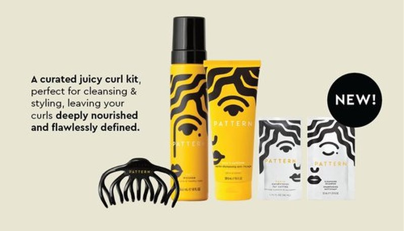 PATTERN Beauty by Tracee Ellis The Juicy Curl Kit for Curly & Coily Hair, 3a-4c, curly hair starter kit, texture hair travel products for curly hair.