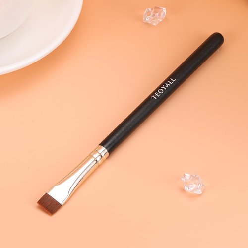 TEOYALL Thin Flat Eyeliner Brush - Precise Eyebrow Definer & Concealer Brush for Flawless Coverage