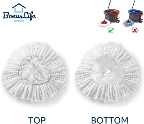 O-Cedar Mop Heads | Microfiber Replacement Refills for Easy Wring Spin System | 6 Pack