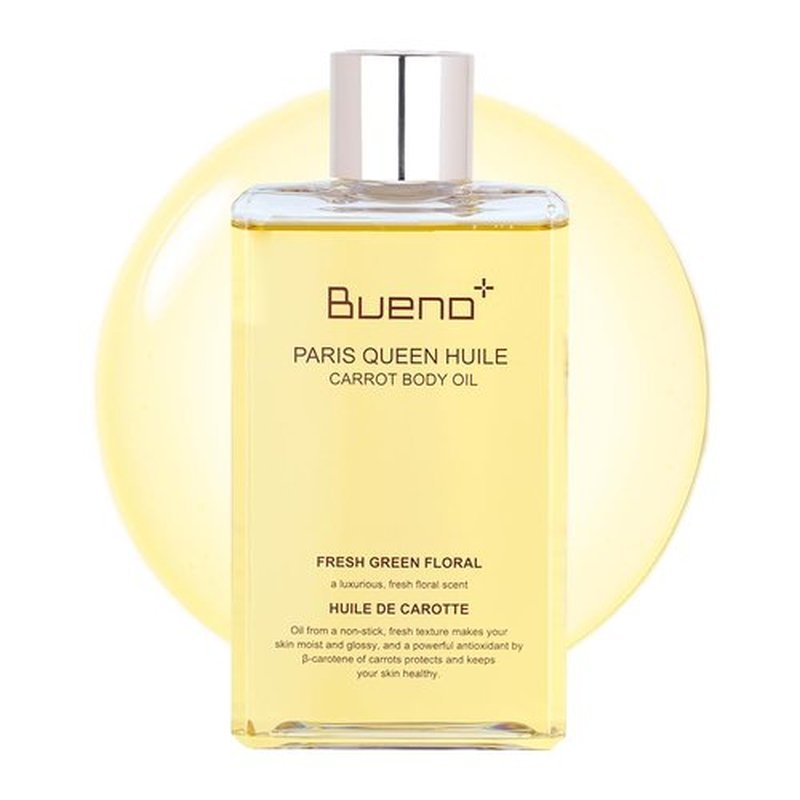 Bueno | Paris Queen Carrot Body Oil - Hydrates & Protects Skin with Carrot Extract | 6.7 Fl Oz